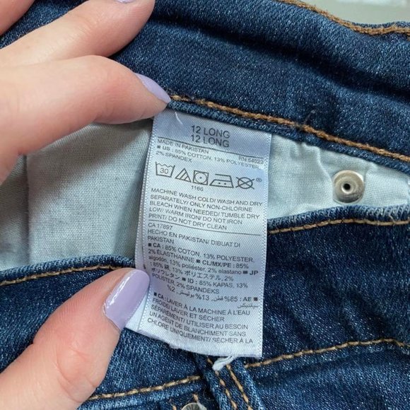 Straight-leg Dark-wash Jeans (12 Long) - Picture 6 of 6